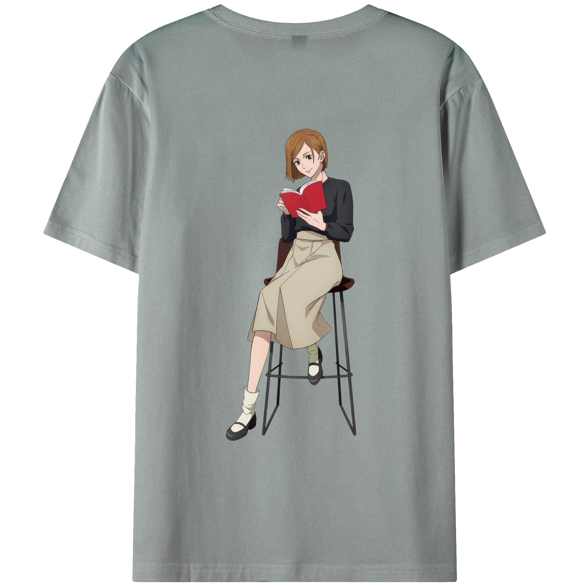 （画像用） 呪術廻戦 Jujutsu Kaisen 綿100％ メンズ半袖Tシャツ（バックプリント） 通気性